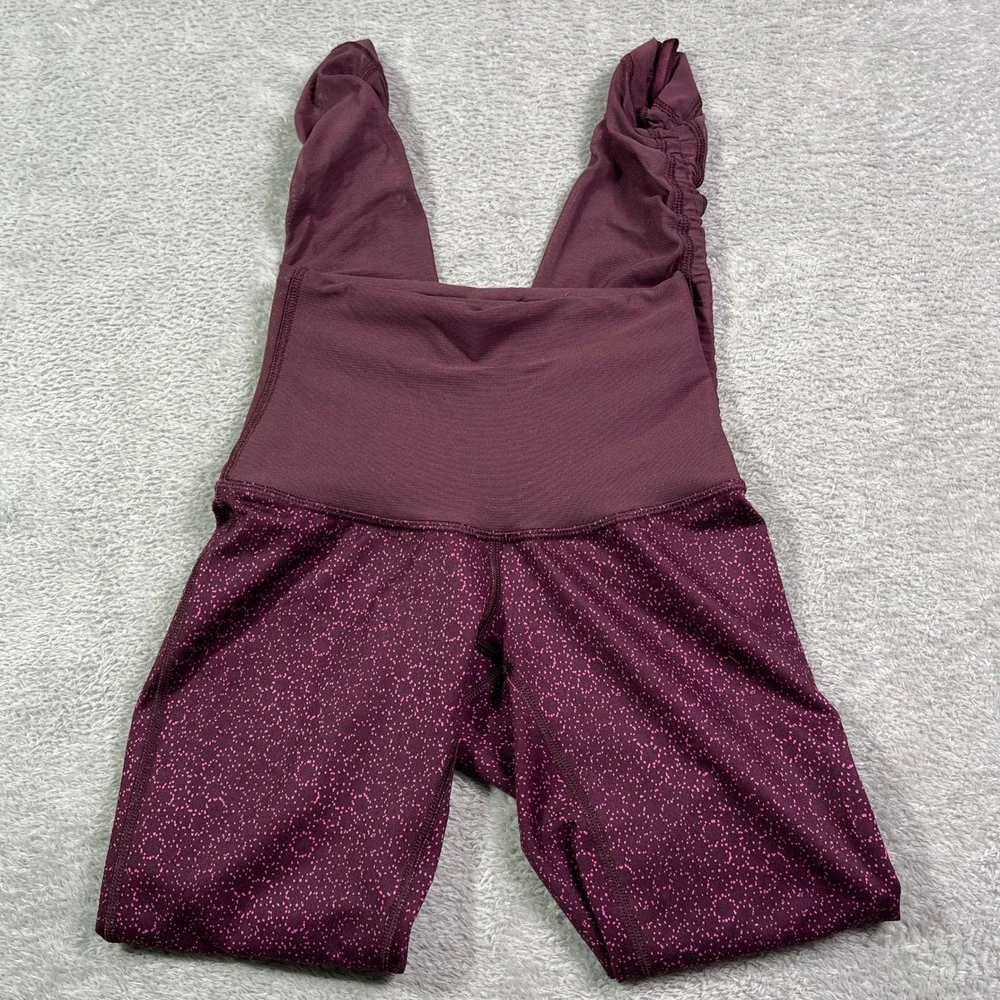 Lululemon Athletica Women's Size 2 Plum Purple Print High‎ Rise Yoga Leggings